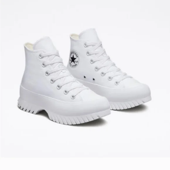 CONVERSE CHUCK TAYLOR ALL STAR LUGGED CANVAS 2.0 WHITE HI-TOP SNEAKERS s… - Picture 8 of 17